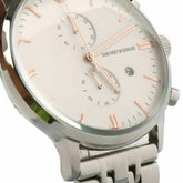 Emporio Armani Men’s Chronograph Quartz Stainless Steel Silver Dial 43mm Watch AR1933